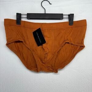 Todd Sanfield Brief Men's XL Orange Rust Essential Hybrid Trunk Underwear NEW